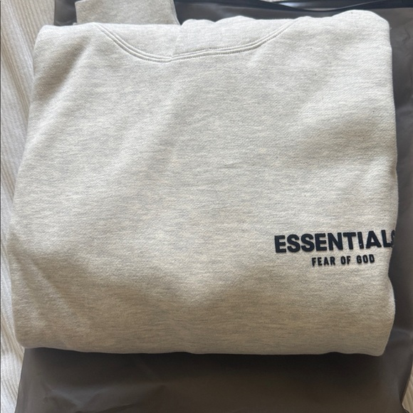 Essentials Light Oatmeal Hoodie - Picture 3 of 3